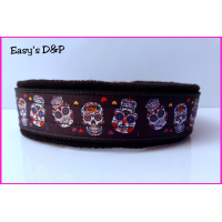 Halfcheck zwart skull omgedraaid 